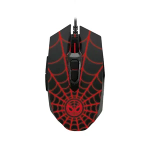 Mouse XTECH Alámbrico Óptico Gaming Spider-Man Negro