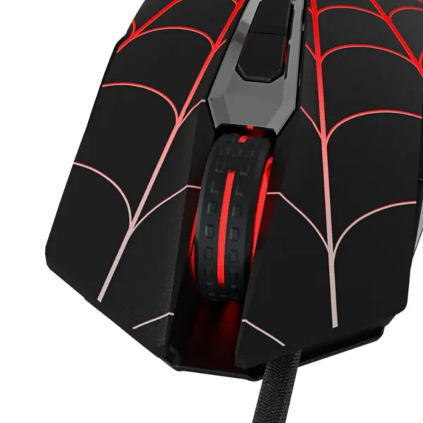 Mouse XTECH Alámbrico Óptico Gaming Spider-Man Negro - Imagen 4
