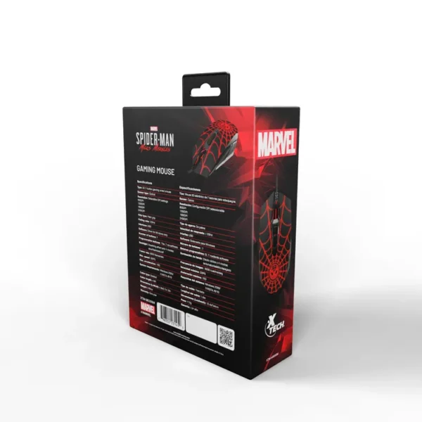Mouse XTECH Alámbrico Óptico Gaming Spider-Man Negro - Imagen 8