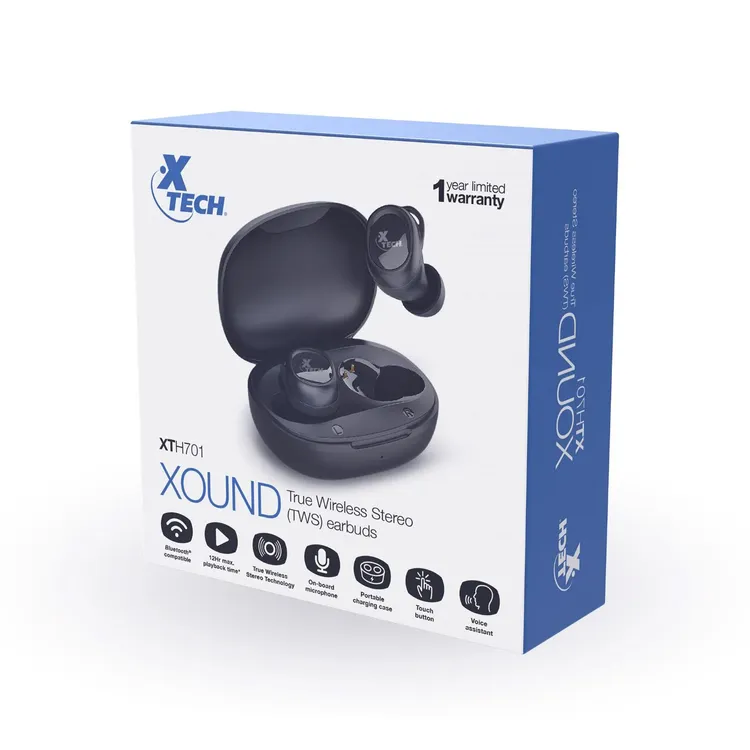 Audífonos XTECH Inalámbricos Bluetooth In Ear TWS XTH-701 Negro - Imagen 5