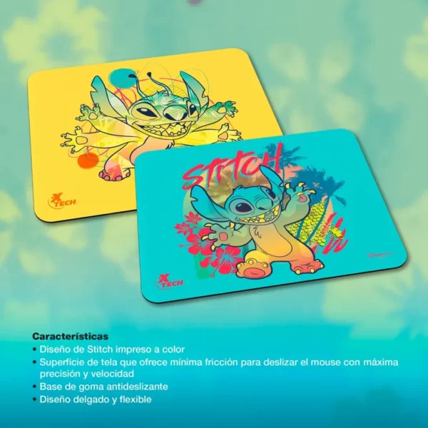 Pad Mouse XTECH Tamaño S Disney Stitch Azul - Imagen 3