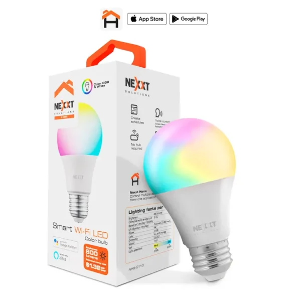 Bombillo Inteligente LED NEXXT WiFi 110V Multicolor Ref. NHB-C110 - Imagen 5