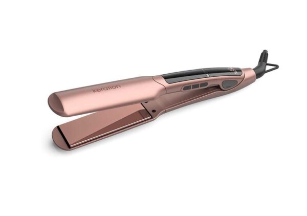 Plancha de Cabello GAMA Xwide Keration Rosado - Imagen 5