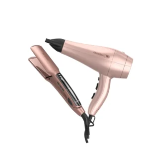Combo GAMA Plancha Xwide + Secador Keration Rosado