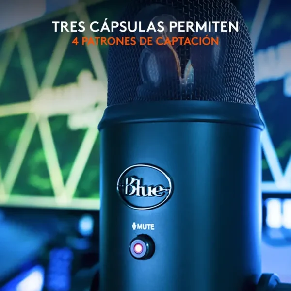 Micrófono BLUE Alámbrico Yeti Negro - Imagen 4