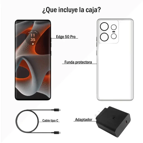 Celular MOTOROLA Edge50Pro 512GB 5G Negro - Imagen 3