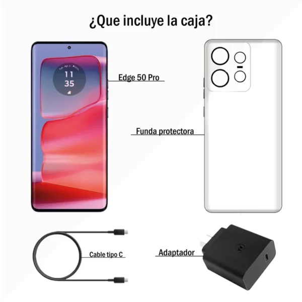 Celular MOTOROLA Edge50Pro 512GB 5G Morado - Imagen 3