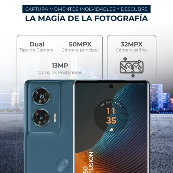 Celular MOTOROLA Edge 50 Fusion 256GB Verde - Imagen 4
