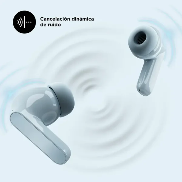 Audifonos MOTOROLA Inalámbricos Bluetooth In Ear Moto Buds Cancelación de Ruido Celeste Ilusión - Imagen 9