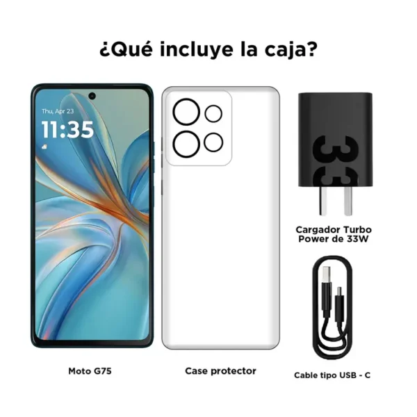 Celular Motorola G75 256GB 5G Azul - Imagen 3
