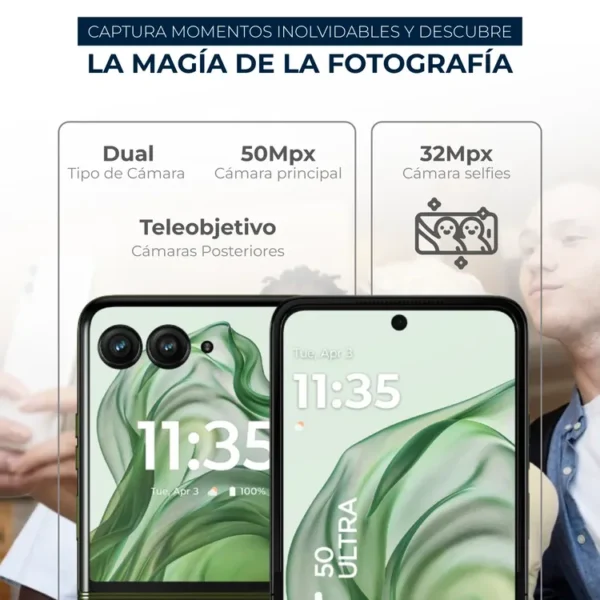 Celular MOTOROLA Razr 50 Ultra 512GB Verde - Imagen 4