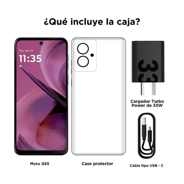 Celular MOTOROLA G55 256GB Rosado - Imagen 3