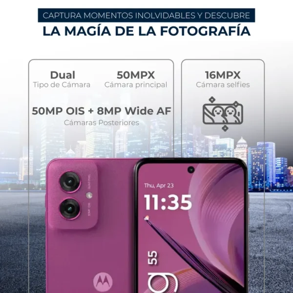 Celular MOTOROLA G55 256GB Rosado - Imagen 4