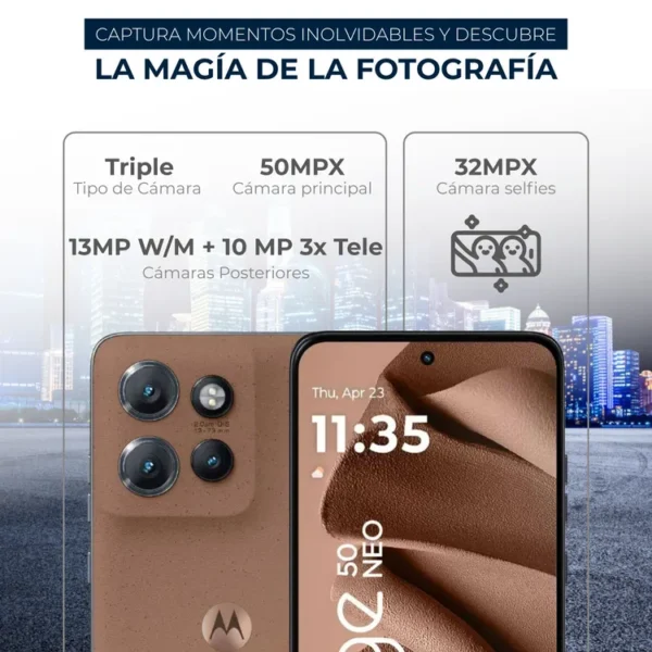 Celular MOTOROLA Edge50 Neo 256GB Chocolate - Imagen 4