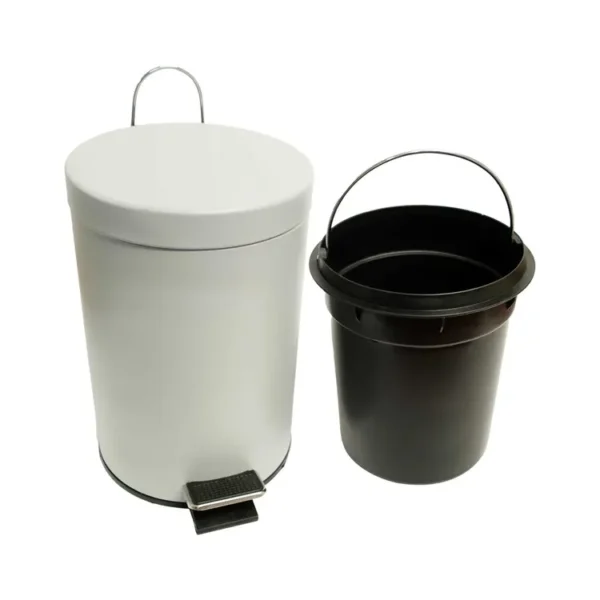 Set x 2 Canecas / Papeleras de Pedal 3 Litros FREE HOME Gris - Imagen 5