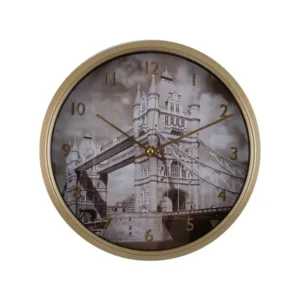 Reloj de Pared FREE HOME Dorado 24.5 cm