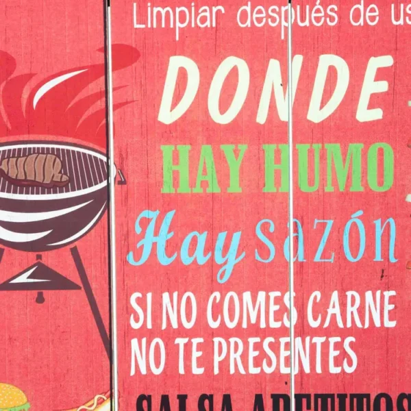Cuadro Decorativo FREE HOME "Bbq Reglas" 30 x 80 x 1.8 cm - Imagen 2
