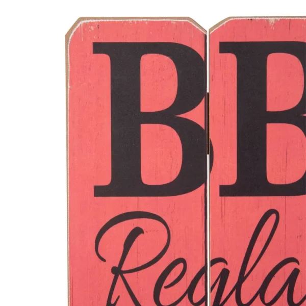 Cuadro Decorativo FREE HOME "Bbq Reglas" 30 x 80 x 1.8 cm - Imagen 3
