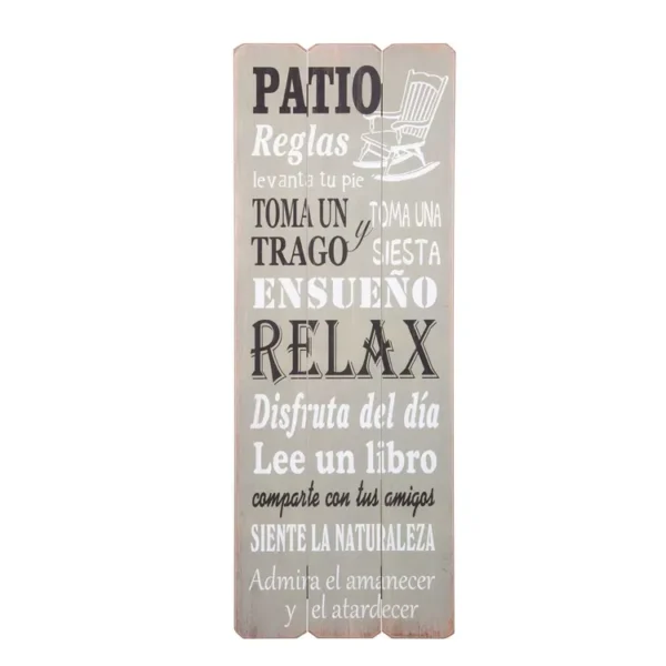 Cuadro Decorativo FREE HOME "Patio Reglas" 30 x 80 x 1.8 cm