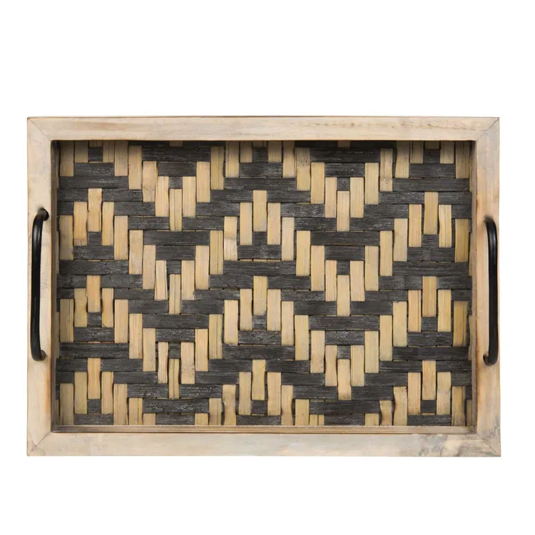 Bandejas Decorativas FREE HOME Apilable Bambú - Imagen 2