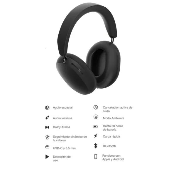 Audífonos Inalámbricos Sonos Ace con cancelación de ruido Negro - Imagen 3