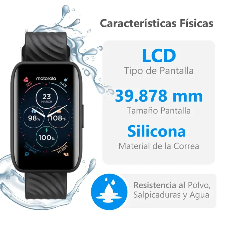 Reloj MOTOROLA Moto Watch 40 39.8 mm Negro - Imagen 6