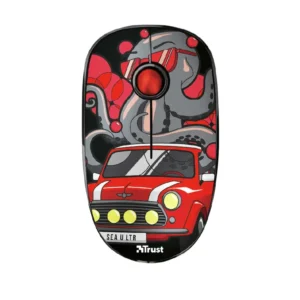 Mouse TRUST Inalámbrico Óptico Sketch Negro|Rojo