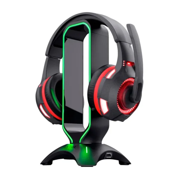 Soporte para Diadema TRUST Iluminación RGB|2 Puertos USB GXT 265 Negro - Imagen 2