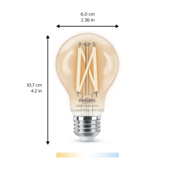 Bombillo Inteligente WIZ LED WiFI Luz calida. Ref.A19 tipo Vintage - Imagen 2