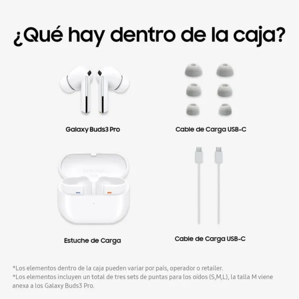 Audífonos SAMSUNG Galaxy Buds3 Pro Cancelacion de ruido Blanco - Imagen 3
