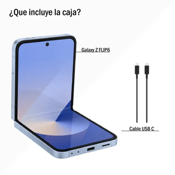 Celular SAMSUNG Galaxy Z Flip6 256GB 5G Azul + Cover - Imagen 3