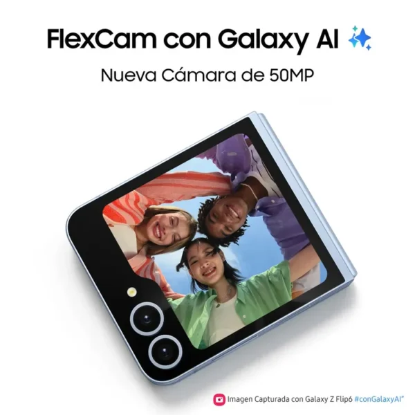 Celular SAMSUNG Galaxy Z Flip6 256GB 5G Azul + Cover - Imagen 7