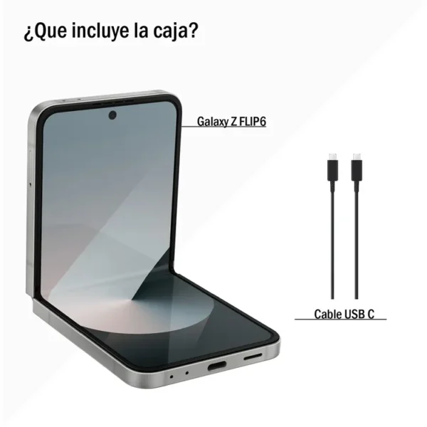 Celular SAMSUNG Galaxy Z Flip6 512GB 5G Plateado + Cover - Imagen 3