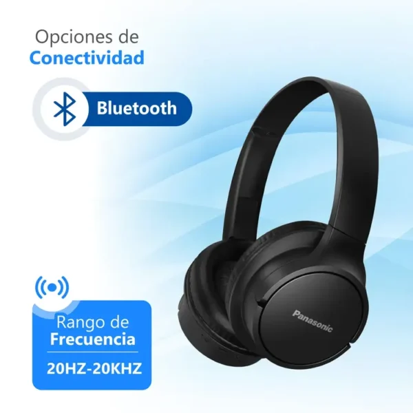 Audífonos de Diadema PANASONIC Inalámbricos Bluetooth Over Ear HF520 Negro - Imagen 4