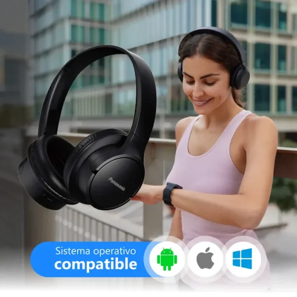 Audífonos de Diadema PANASONIC Inalámbricos Bluetooth Over Ear HF520 Negro - Imagen 5