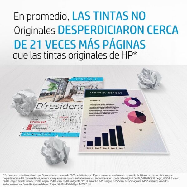 Cartucho de Tinta HP 662XL Tricolor - Imagen 5