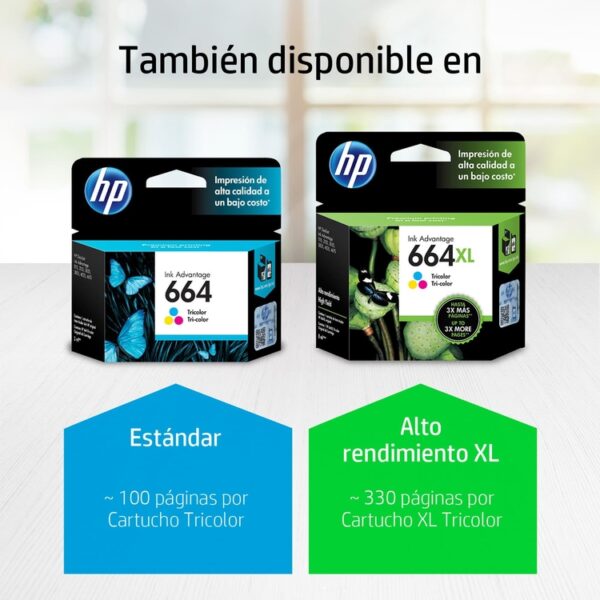Cartucho de Tinta HP 664 Tricolor - Imagen 3