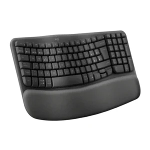 Teclado LOGITECH Inalámbrico Bluetooth Ergonómico Wave Negro