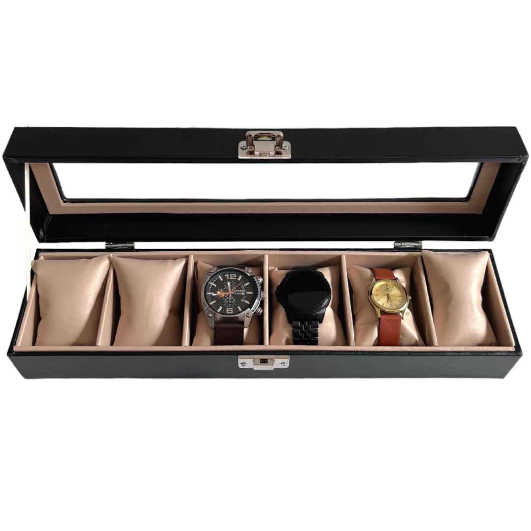 Organizador relojera de 6 puestos madera - Imagen 2