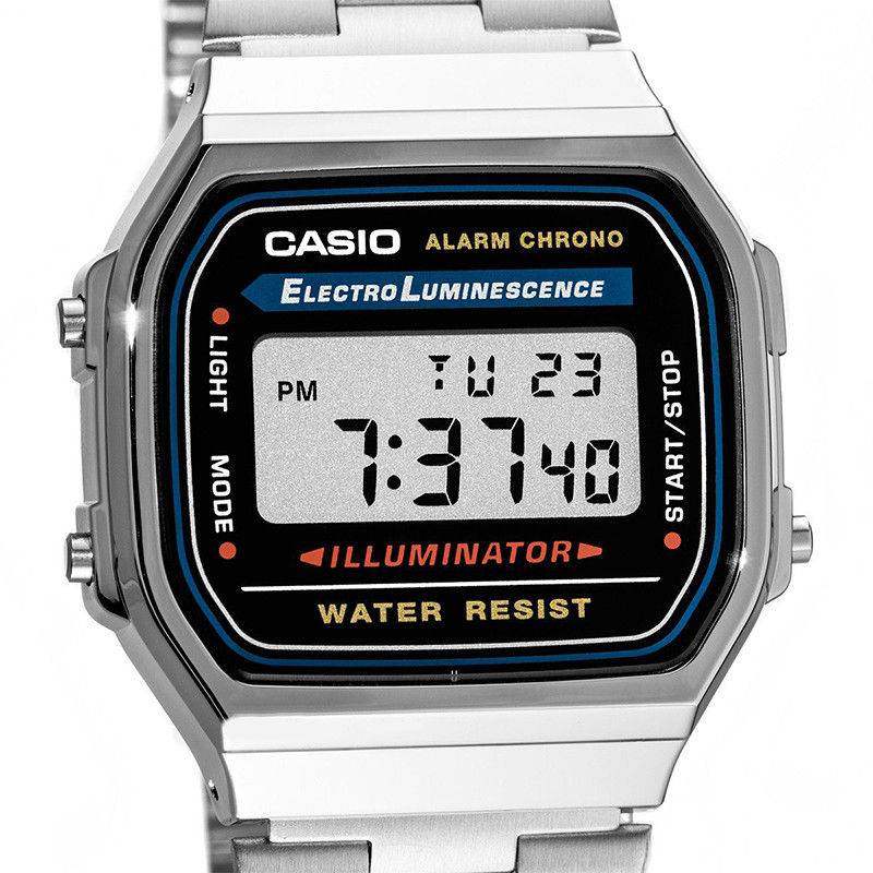 Casio Plateado A168 Old School A168WAP