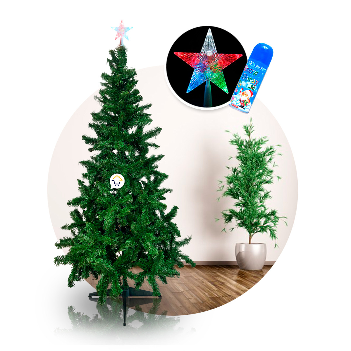 Arbol Navidad 1.80 M Estrella S34D