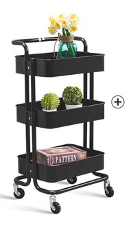 ESTANTE ORg MULTIUSOS 3 NIVELES NEGRO - Imagen 2