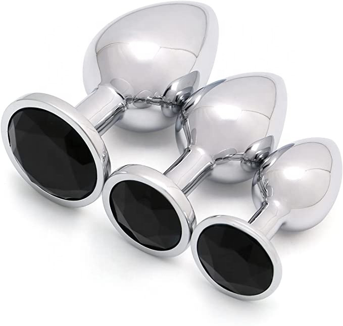 Plug Anal Mediano Acero con Joya - Imagen 2