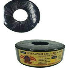 Cable Coaxial Rg6 Negro Cada Rollo De 10