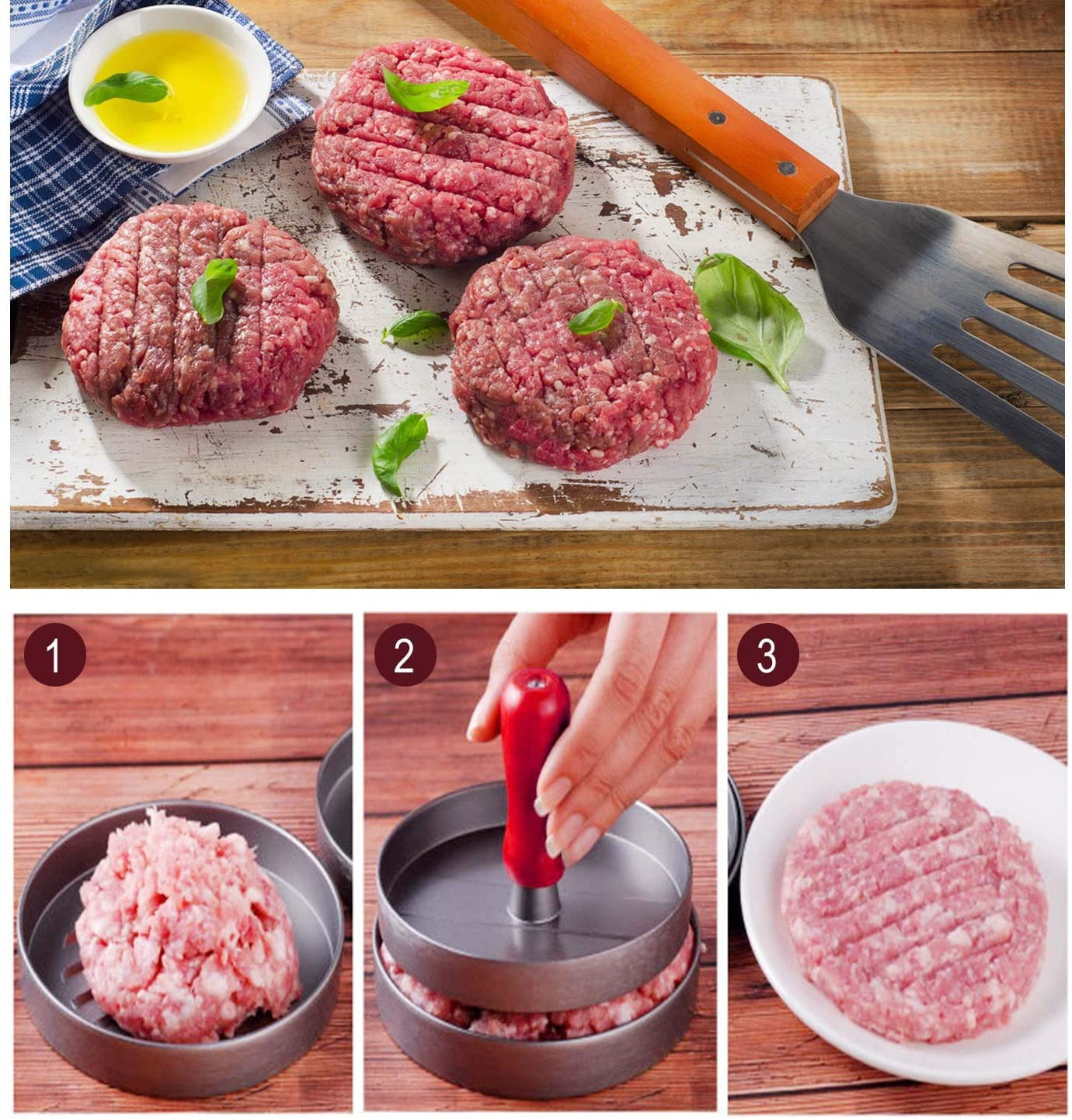 Molde prensa carne Hamburguesa Metal