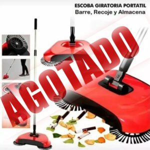 ESCOBA GIRATORIA 4 EN 1 ( LISA ROJA )