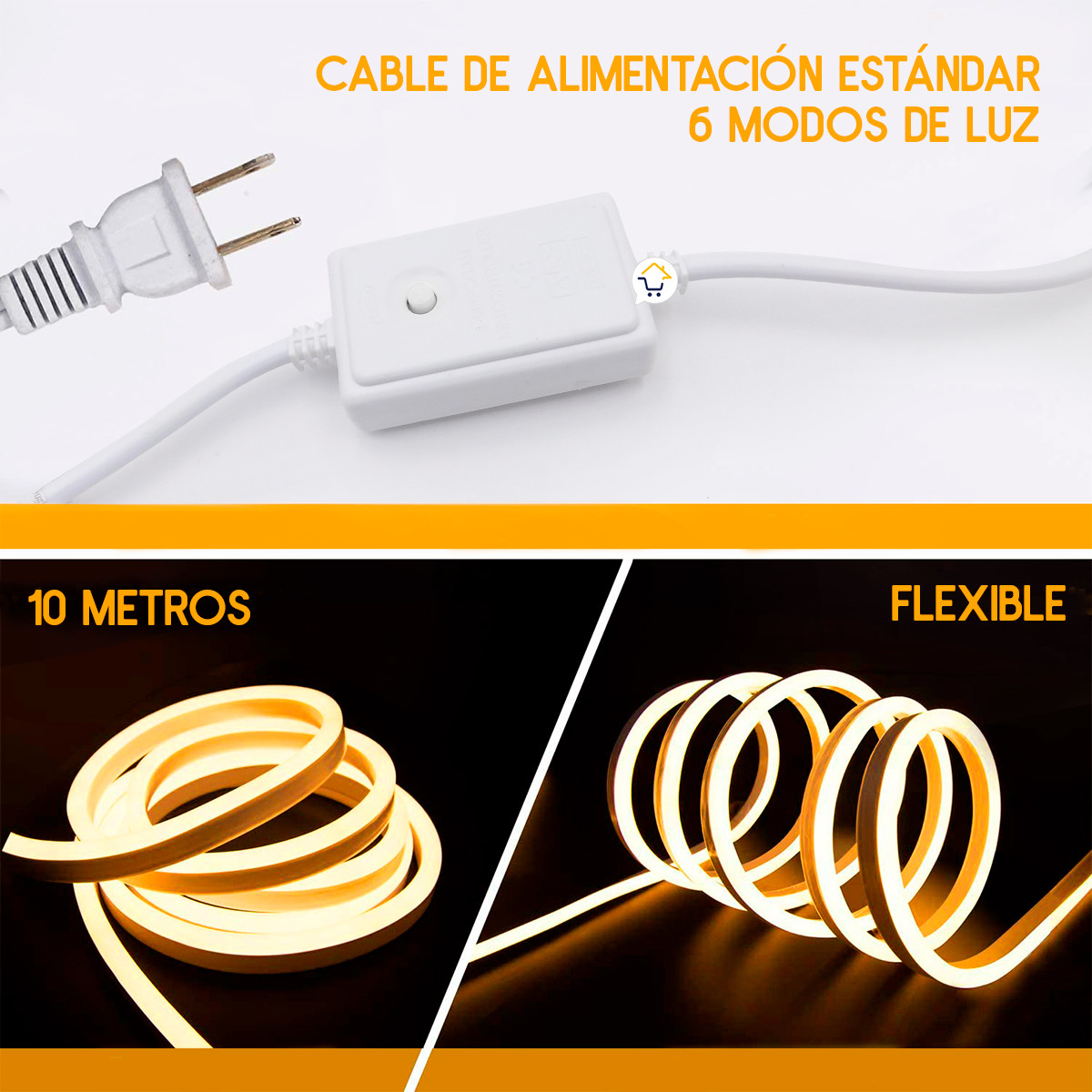 Manguera Plana Luz Led Neon 10M ZE010CA