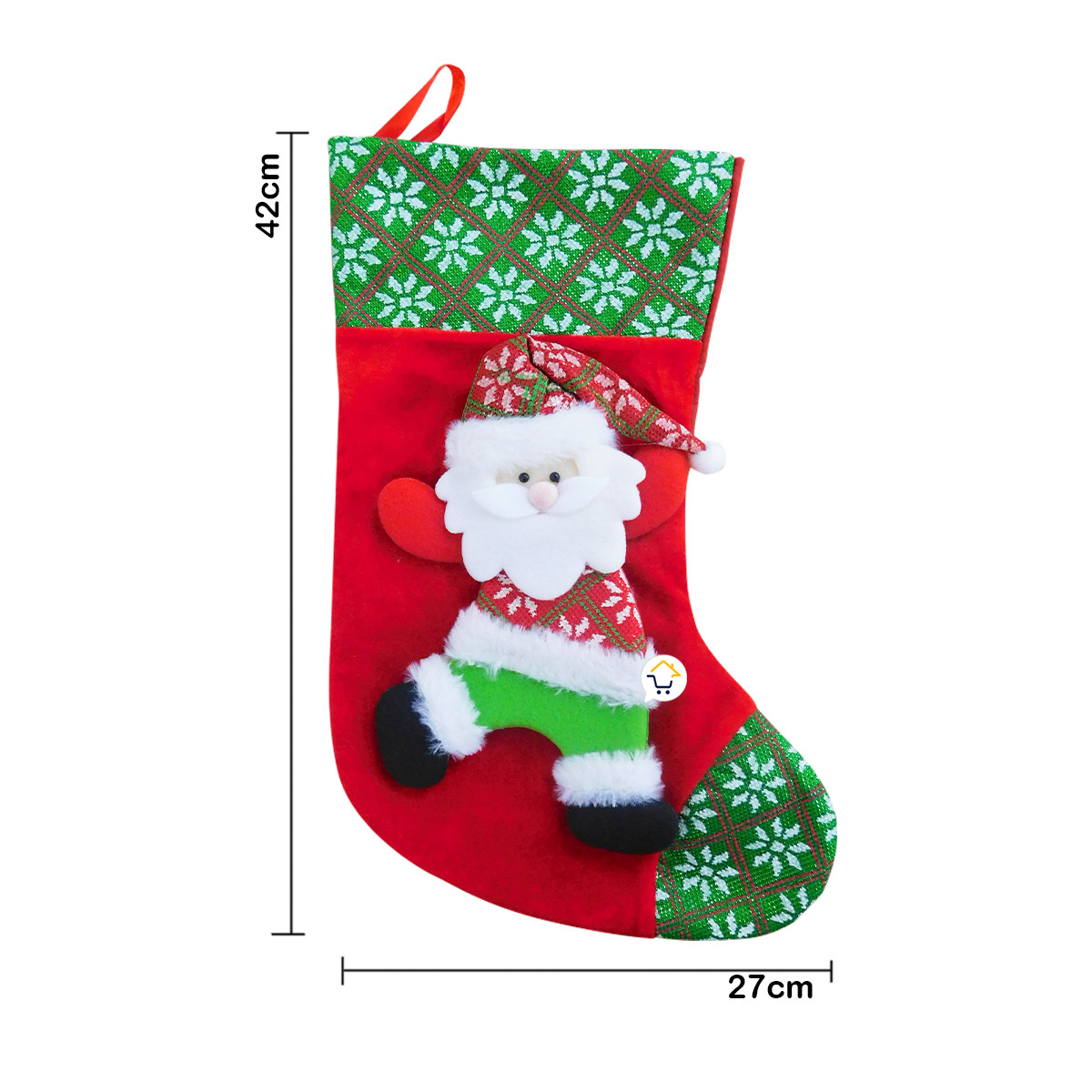 Bota Navideña Roja Media Navidad  FM002