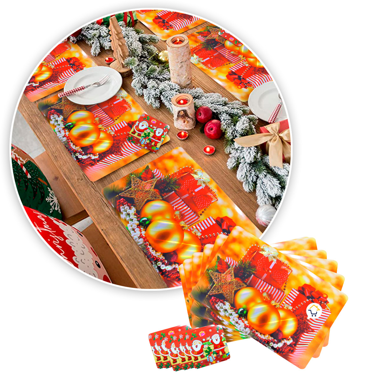 Mantel Individual Navidad X6 FM381