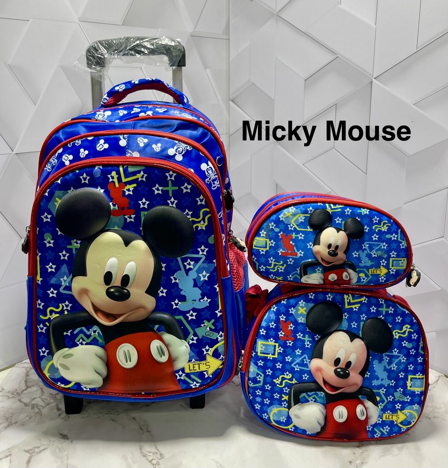 Morral Oficio Ruedas Lonchera Cartuchera - Imagen 2